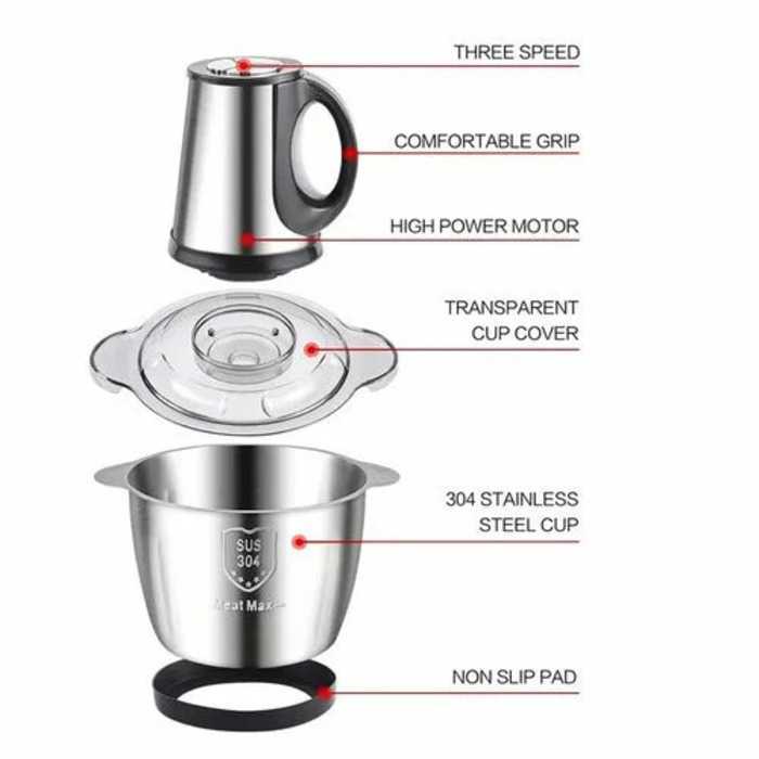 hachoir-slivercrest-a-viande-electrique-multifonction-3l-en-acier-inoxydable
